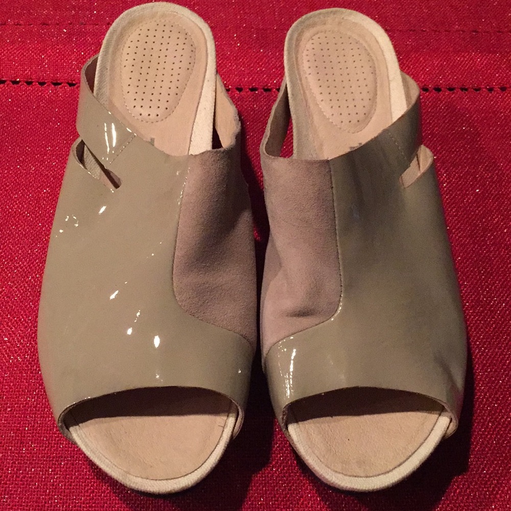 Tsubo Patent Leather Suede Platforms Never Used